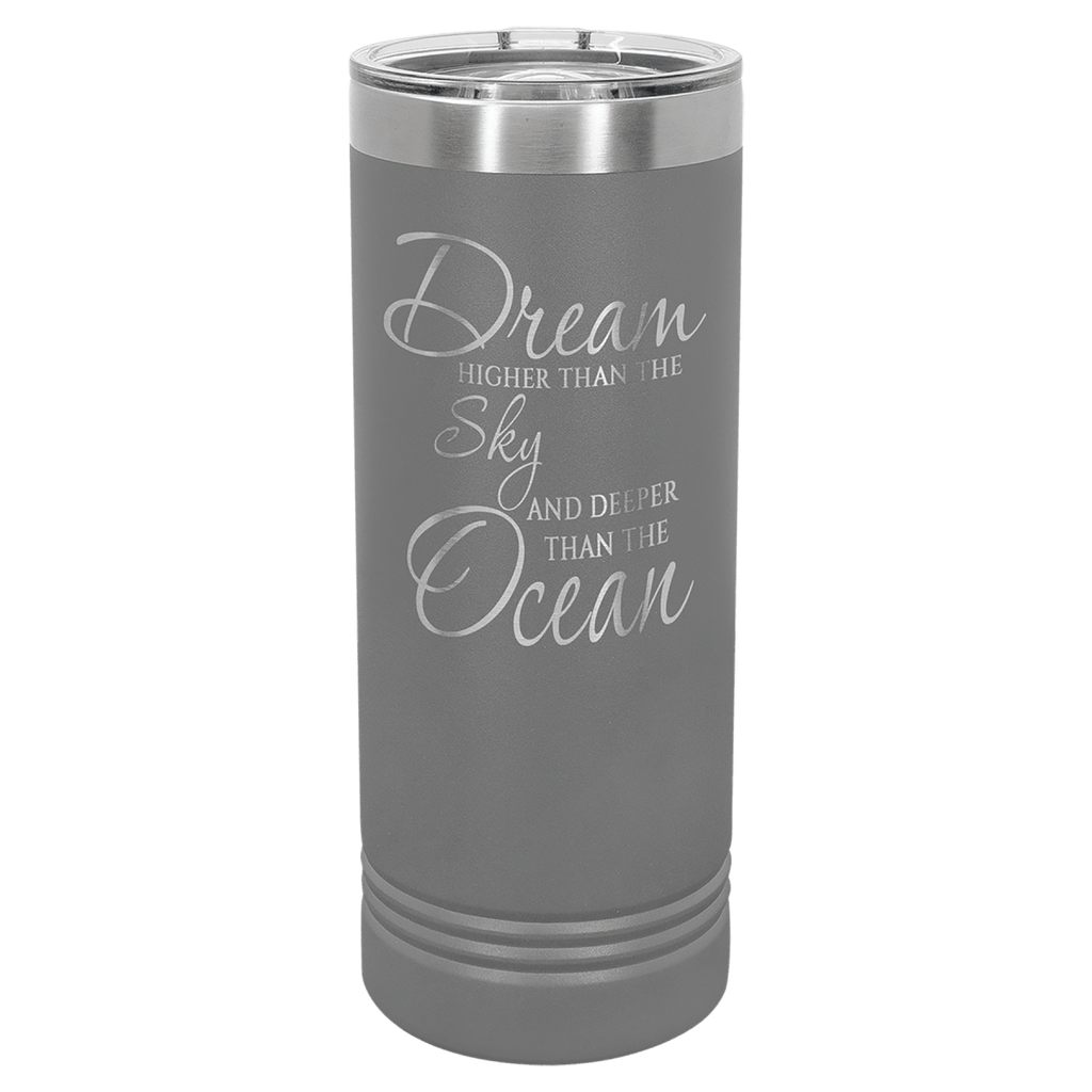 Personalized Custom Engraved 22 oz. Powder - Coated Skinny Tumblers - Print Pony™
