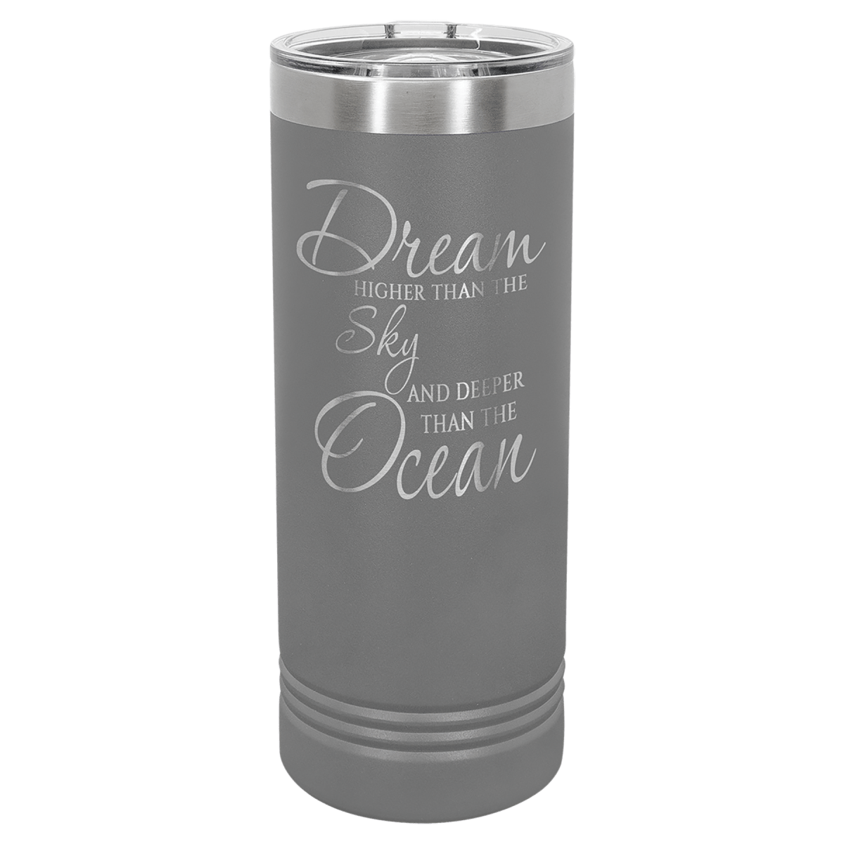 Personalized Custom Engraved 22 oz. Powder - Coated Skinny Tumblers - Print Pony™