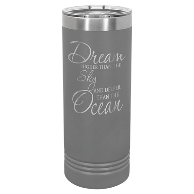 Personalized Custom Engraved 22 oz. Powder - Coated Skinny Tumblers - Print Pony™