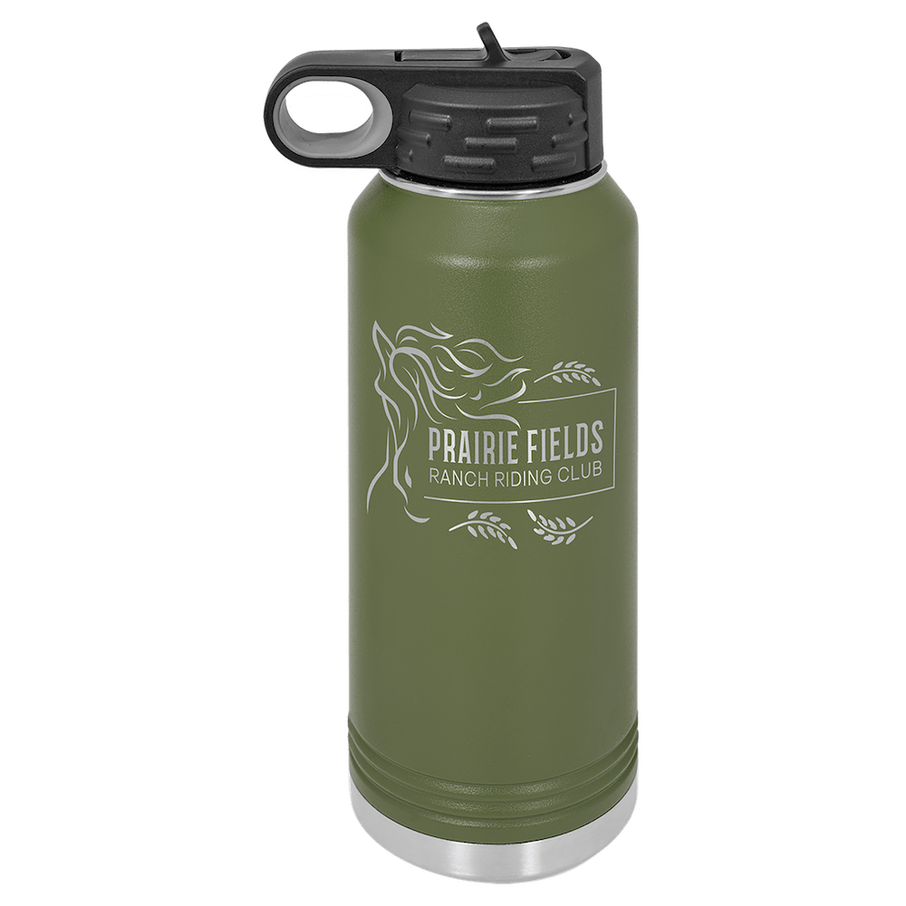 Personalized Custom Engraved Powder Coated Water Bottles 32 oz. - Print Pony™