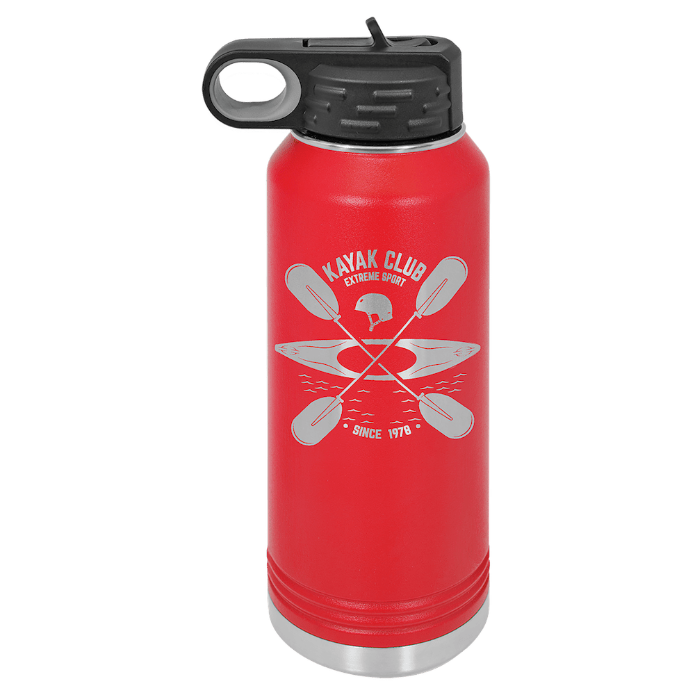 Personalized Custom Engraved Powder Coated Water Bottles 32 oz. - Print Pony™