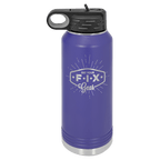 Personalized Custom Engraved Powder Coated Water Bottles 32 oz. - Print Pony™