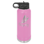 Personalized Custom Engraved Powder Coated Water Bottles 32 oz. - Print Pony™