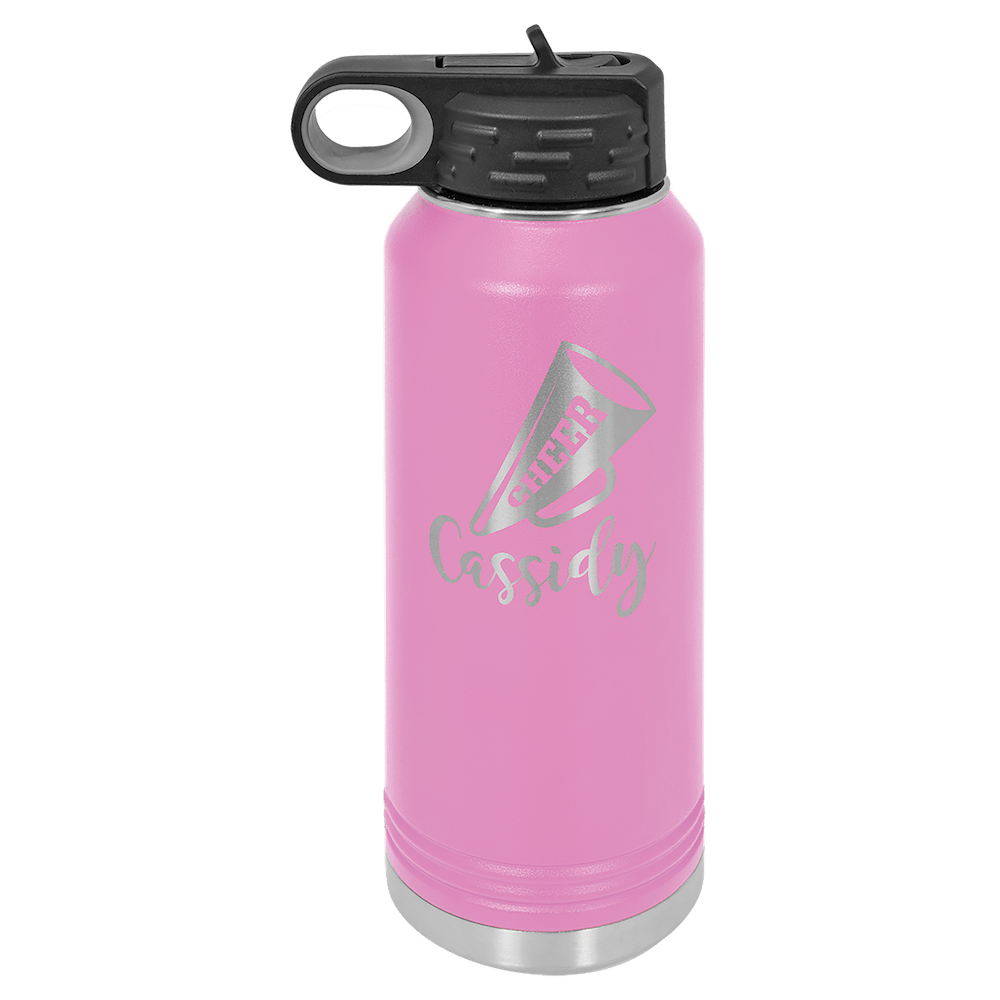 Personalized Custom Engraved Powder Coated Water Bottles 32 oz. - Print Pony™