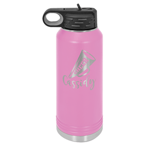 Personalized Custom Engraved Powder Coated Water Bottles 32 oz. - Print Pony™