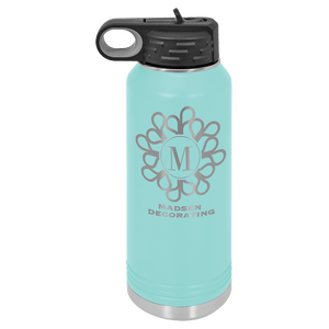 Personalized Custom Engraved Powder Coated Water Bottles 32 oz. - Print Pony™