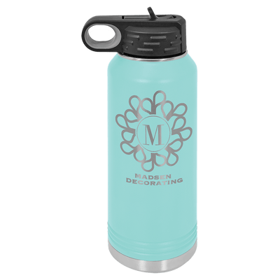 Personalized Custom Engraved Powder Coated Water Bottles 32 oz. - Print Pony™