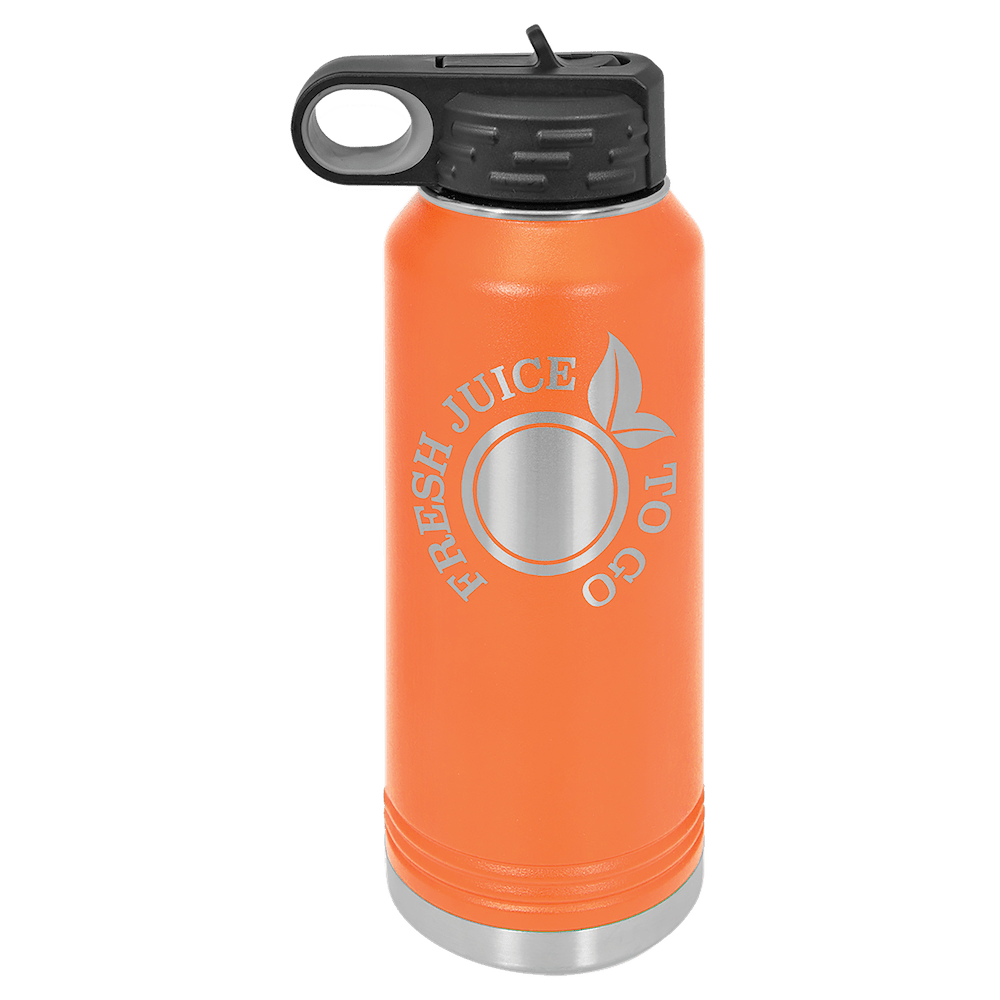 Personalized Custom Engraved Powder Coated Water Bottles 32 oz. - Print Pony™