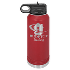 Personalized Custom Engraved Powder Coated Water Bottles 32 oz. - Print Pony™