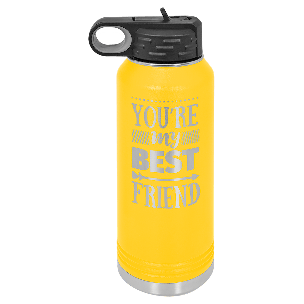 Personalized Custom Engraved Powder Coated Water Bottles 32 oz. - Print Pony™