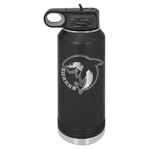 Personalized Custom Engraved Powder Coated Water Bottles 32 oz. - Print Pony™