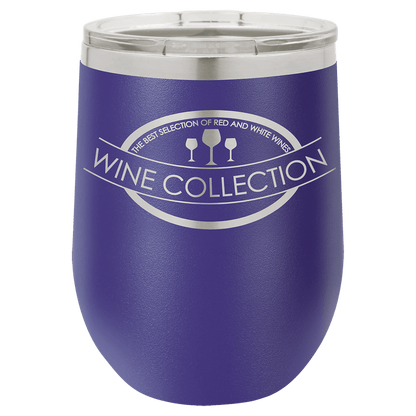 Personalized Custom Laser Engraved 12 oz. Wine Tumblers - Print Pony™