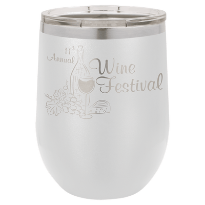 Personalized Custom Laser Engraved 12 oz. Wine Tumblers - Print Pony™