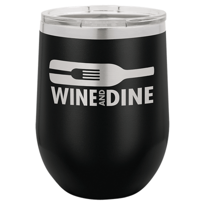 Personalized Custom Laser Engraved 12 oz. Wine Tumblers - Print Pony™
