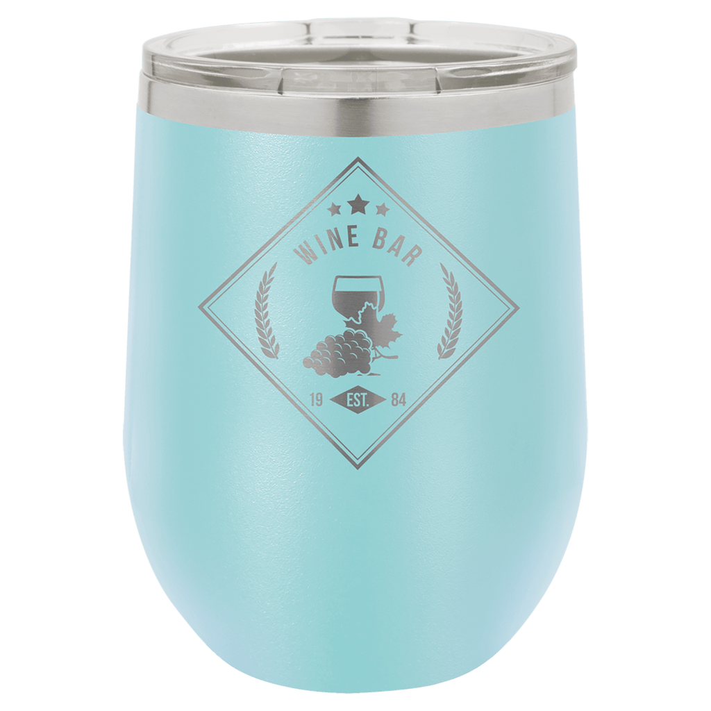 Personalized Custom Laser Engraved 12 oz. Wine Tumblers - Print Pony™