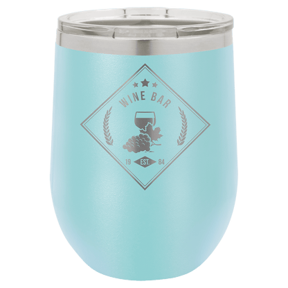 Personalized Custom Laser Engraved 12 oz. Wine Tumblers - Print Pony™