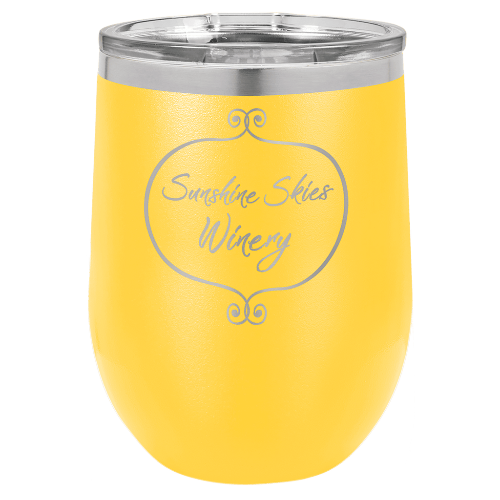Personalized Custom Laser Engraved 12 oz. Wine Tumblers - Print Pony™