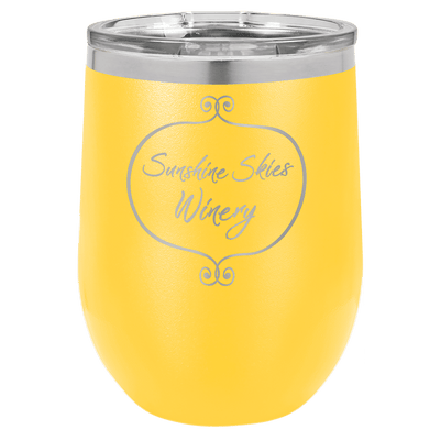 Personalized Custom Laser Engraved 12 oz. Wine Tumblers - Print Pony™