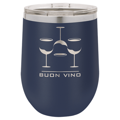 Personalized Custom Laser Engraved 12 oz. Wine Tumblers - Print Pony™