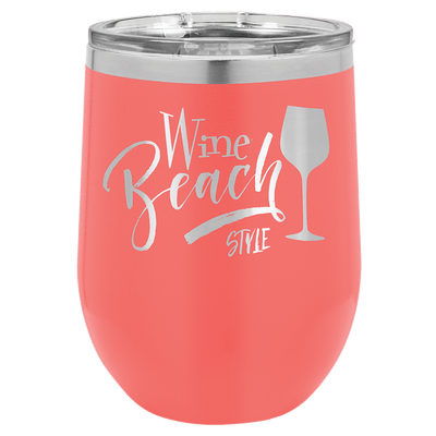 Personalized Custom Laser Engraved 12 oz. Wine Tumblers - Print Pony™