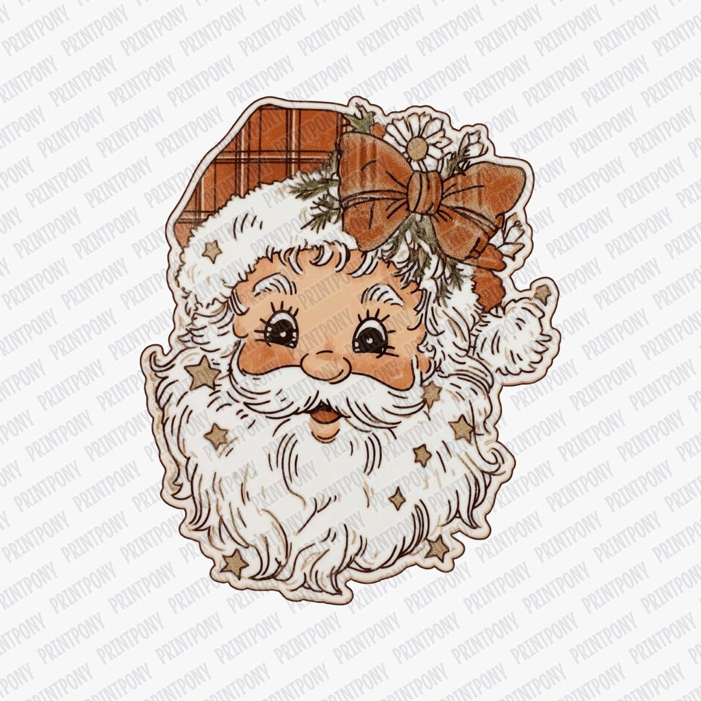Plaid Vintage Santa DTF transfer - PrintPony