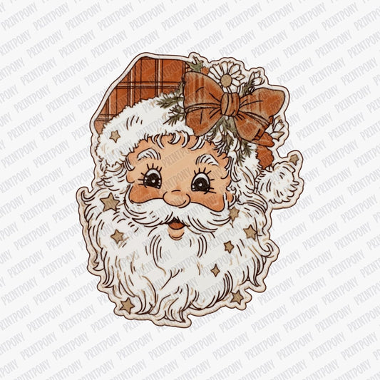 Plaid Vintage Santa DTF transfer - PrintPony