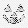 Polka dotted Pumpkin Face -  DTF Transfer