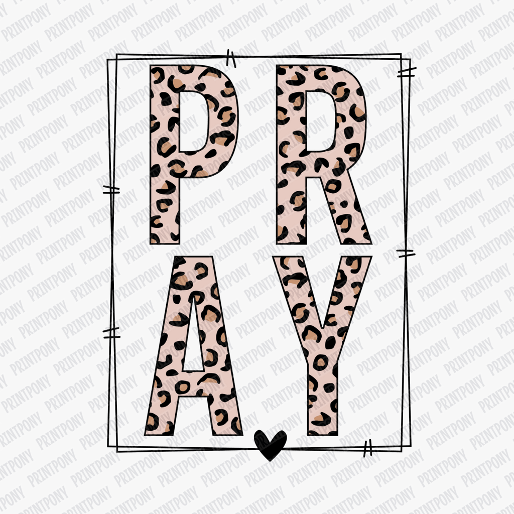 Pray (Leopard Print) DTF Transfer - PrintPony