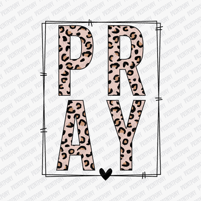 Pray (Leopard Print) DTF Transfer - PrintPony®