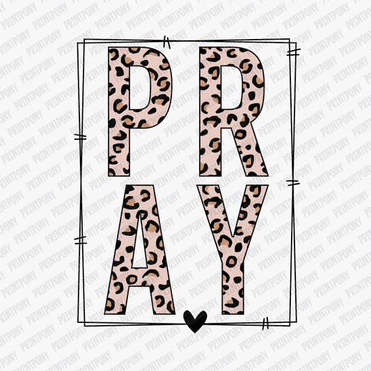 Pray (Leopard Print) DTF Transfer - PrintPony®