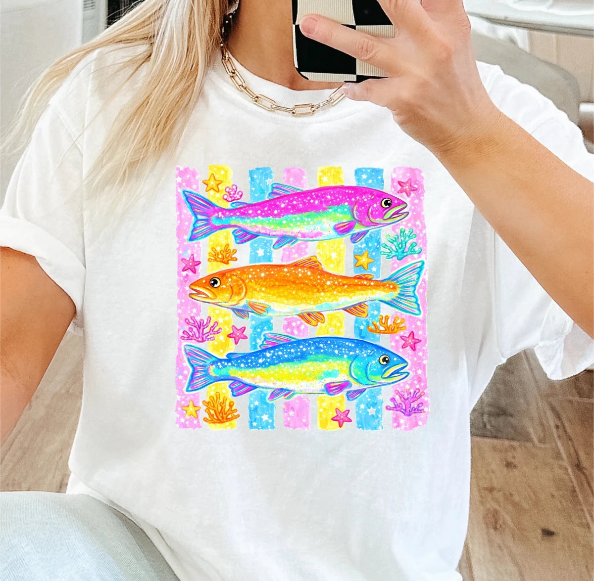 Preppy Summer Fish DTF Transfer - PrintPony