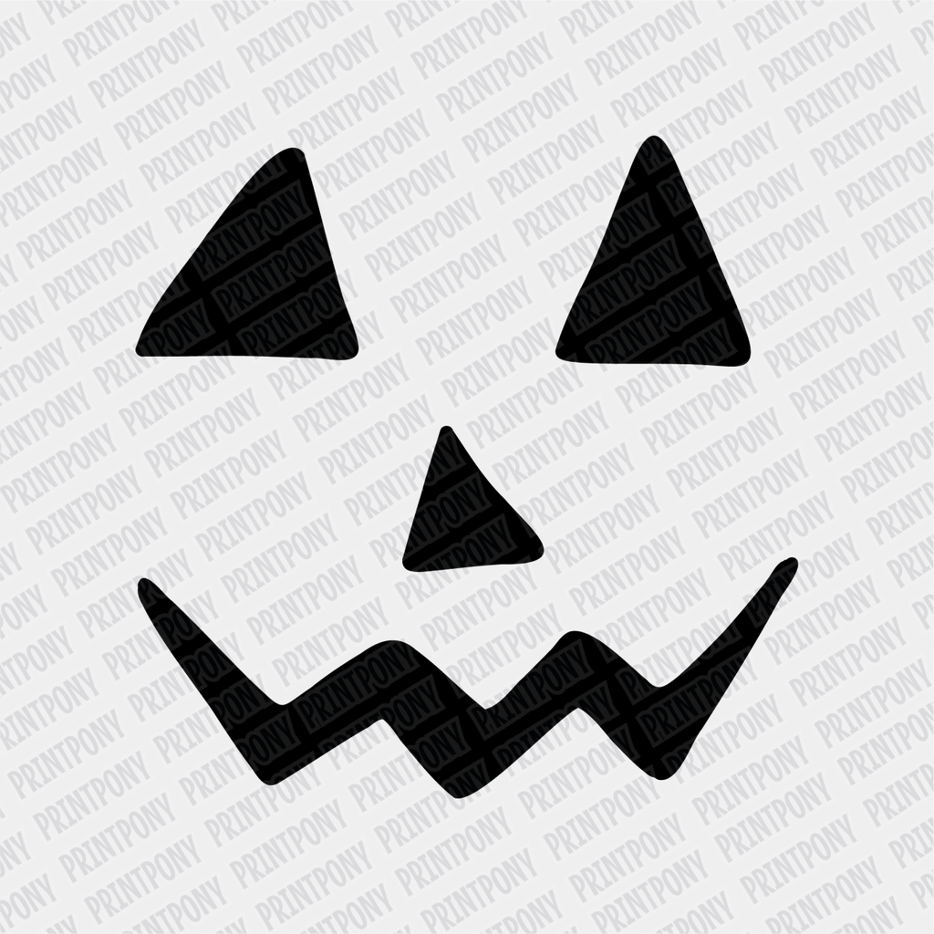 Pumpkin Face Halloween DTF Transfer - PrintPony