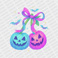 Pumpkin Ribbon Iridescent DTF Transfer - PrintPony