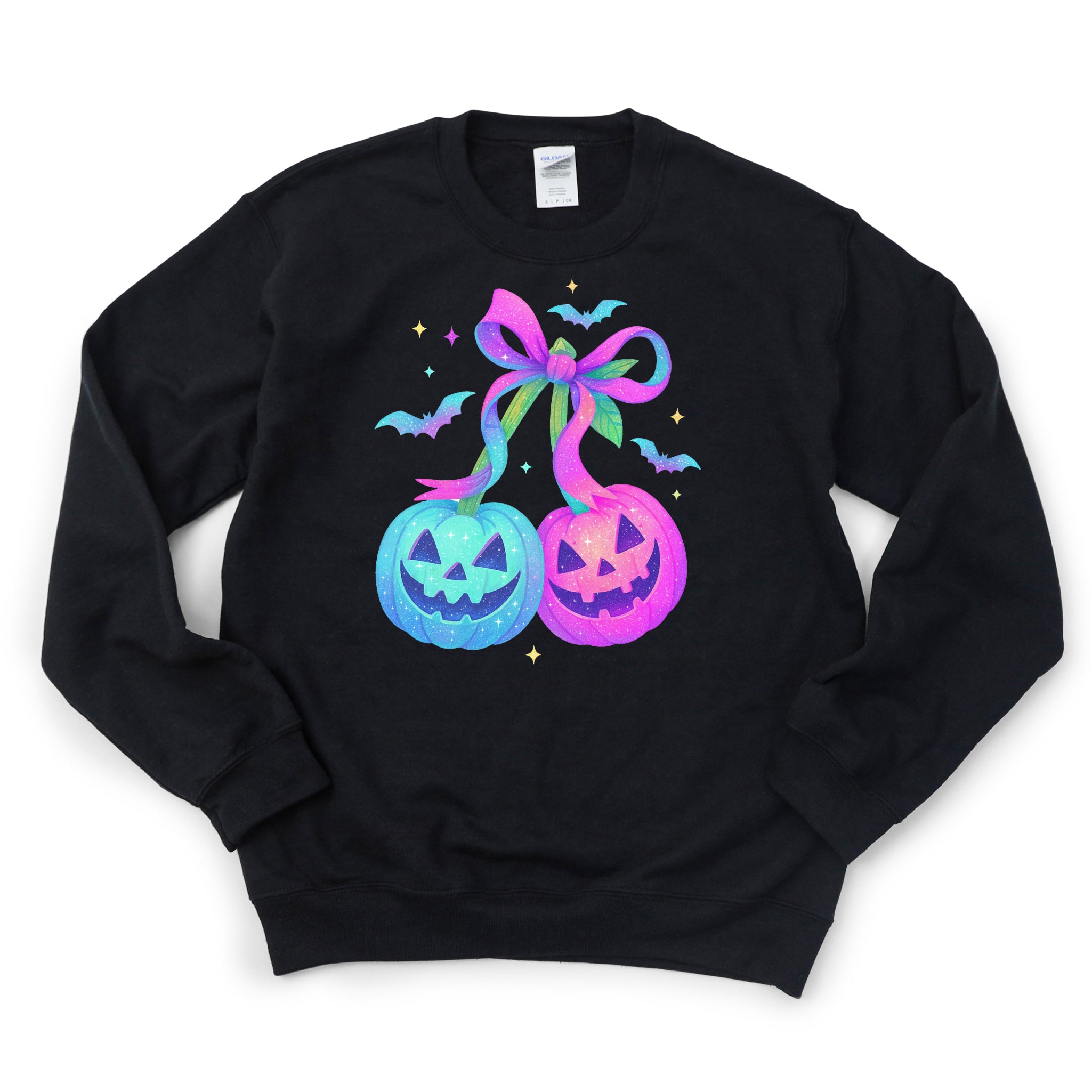 Pumpkin Ribbon Iridescent DTF Transfer