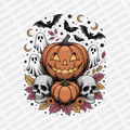 Pumpkins, Ghosts, and Skulls Halloween DTF Transfer - PrintPony