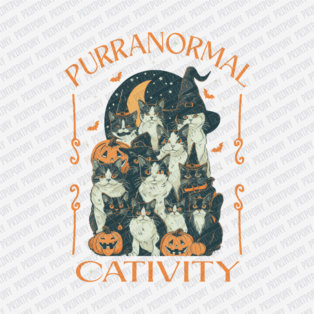 Purranormal Cativity Halloween DTF Transfer - PrintPony
