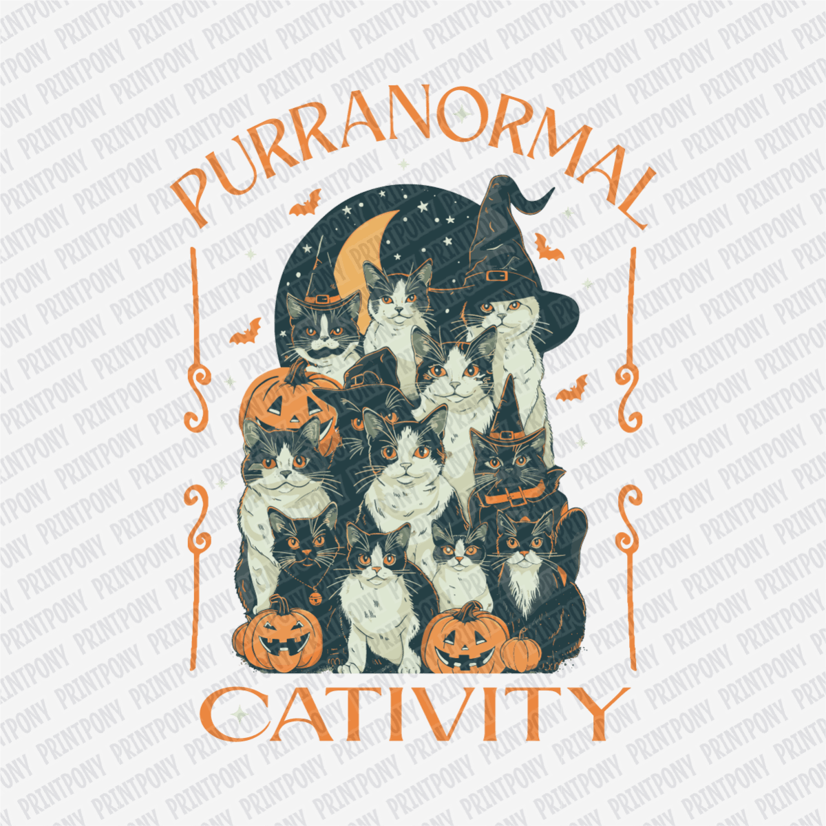 Purranormal Cativity Halloween DTF Transfer - PrintPony