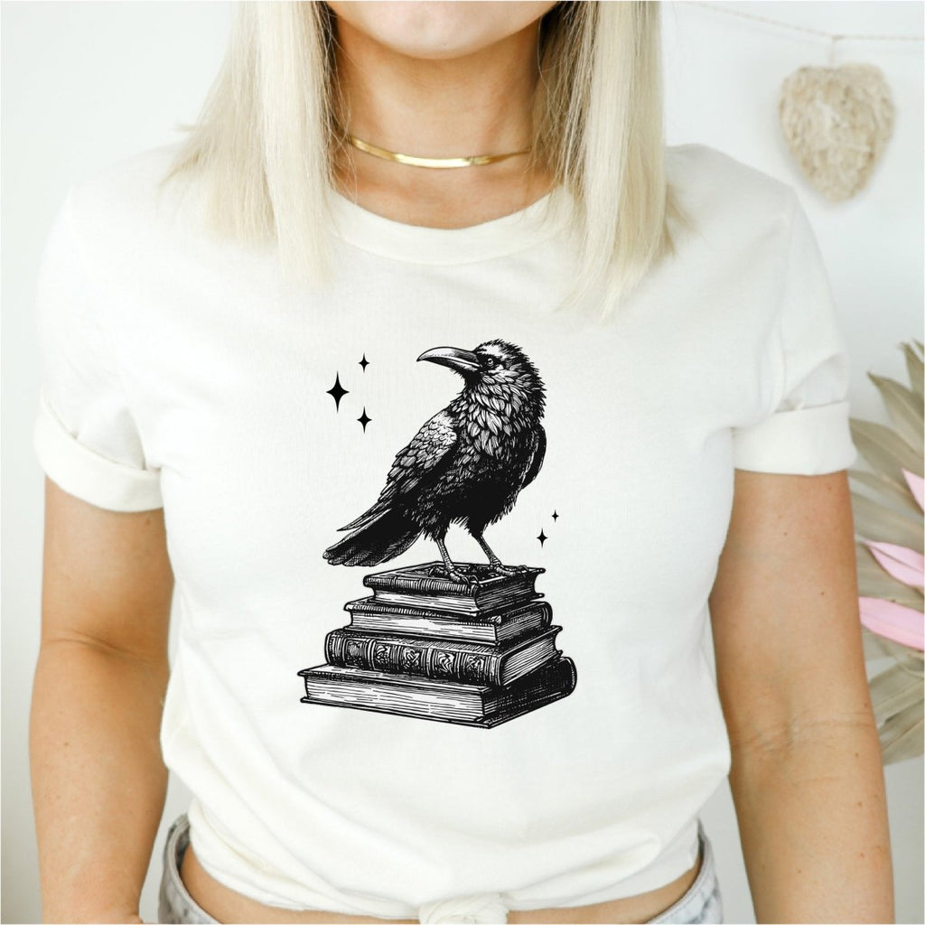 Raven and Books - DTF Transfer - PrintPony¬Æ