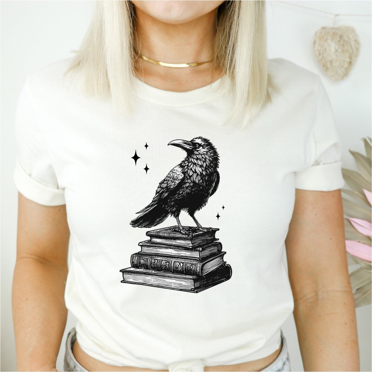 Raven and Books - DTF Transfer - PrintPony¬Æ