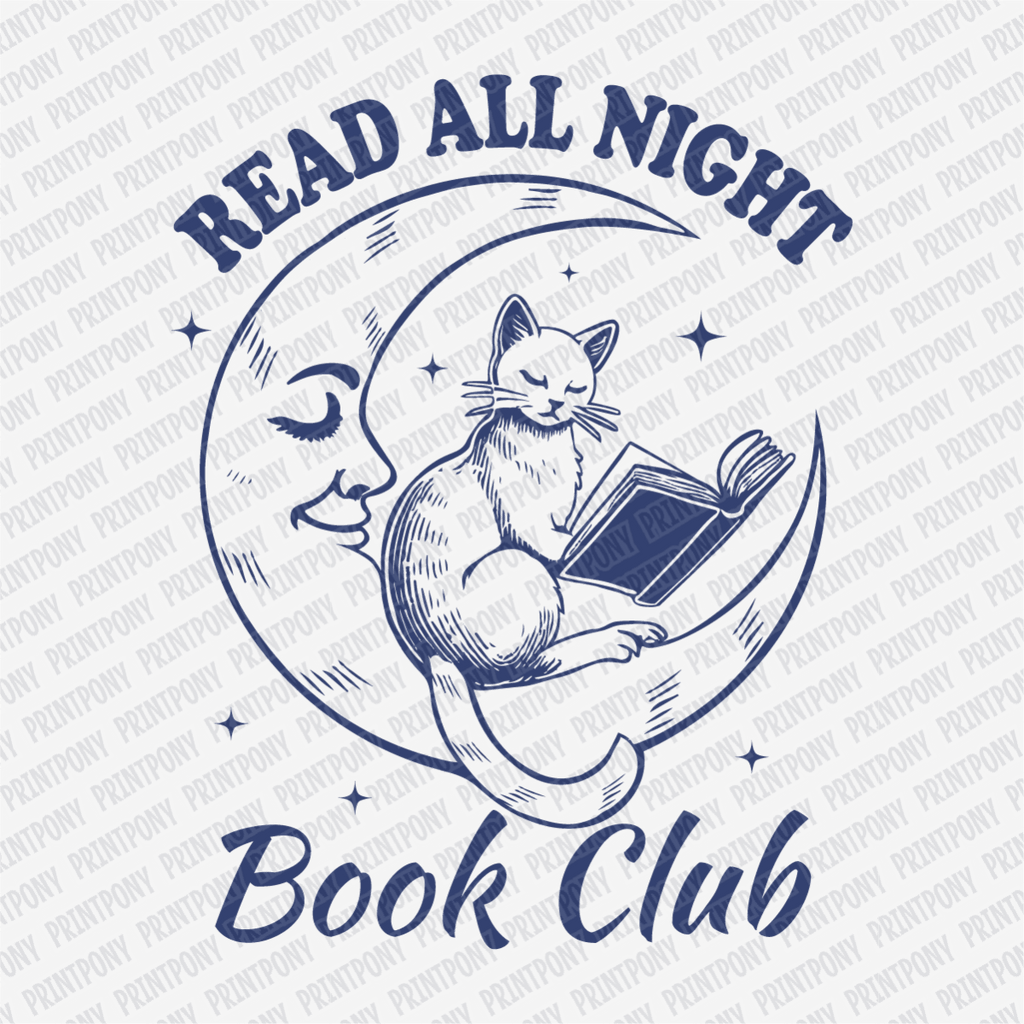 Read All Night Book Club - DTF Transfer - PrintPony®