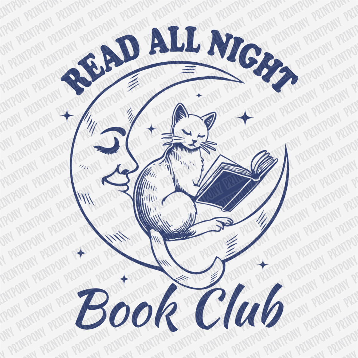 Read All Night Book Club - DTF Transfer - PrintPony®