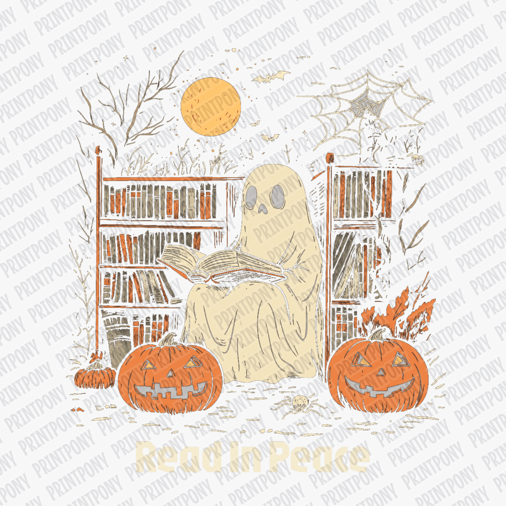 Read in Peace Ghost Halloween DTF Transfer - PrintPony