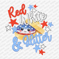 Red, White, and Glitter Patriotic DTF Transfer - PrintPony
