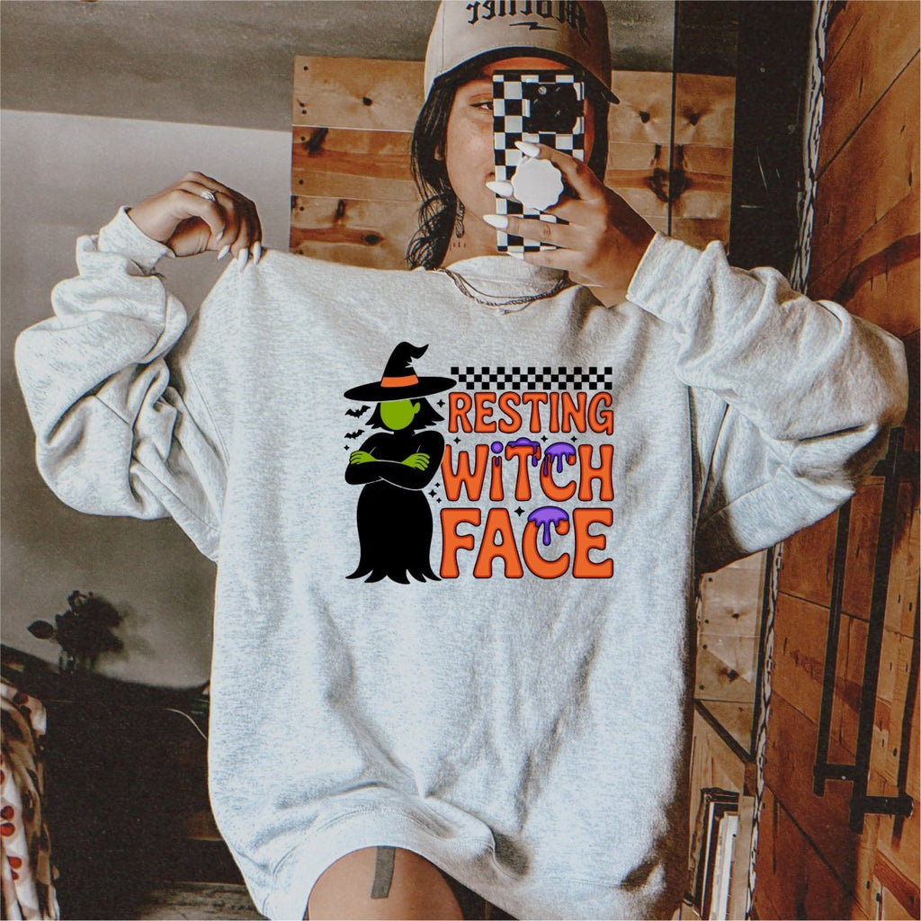 Resting Witch Face Halloween DTF Transfer - PrintPony