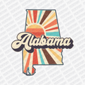 Retro Alabama State DTF Transfer - Ready to Press - PrintPony