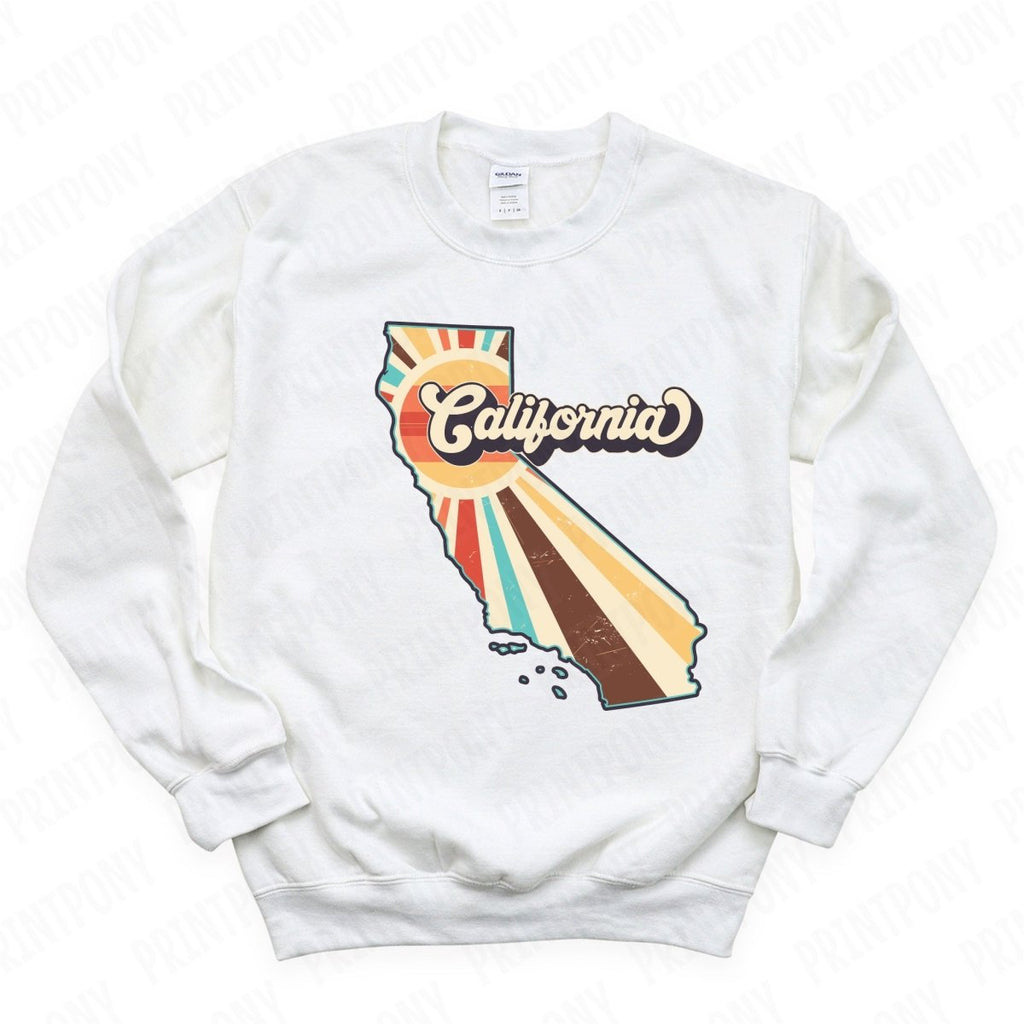 Retro California State DTF Transfer - Ready to Press - PrintPony