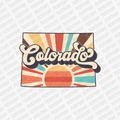 Retro Colorado State DTF Transfer - Ready to Press - PrintPony