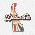 Retro Delaware State DTF Transfer - Ready to Press - PrintPony