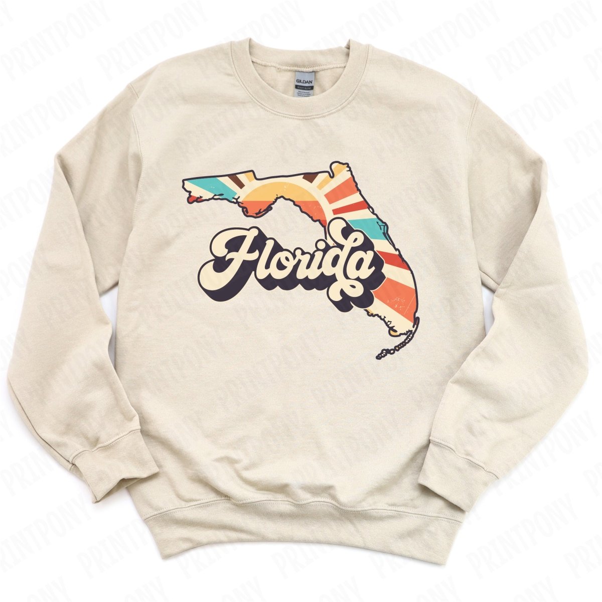 Retro Florida State DTF Transfer - Ready to Press - PrintPony