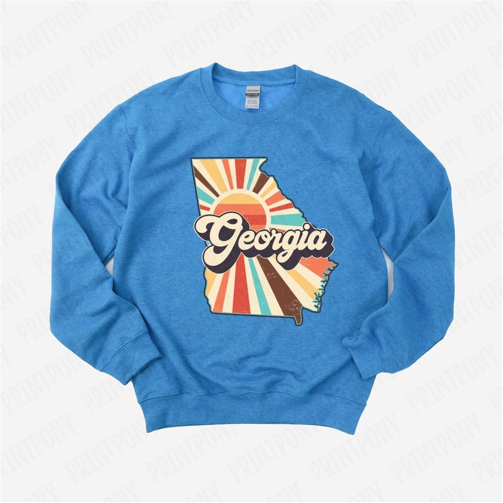 Retro Georgia State DTF Transfer - Ready to Press - PrintPony